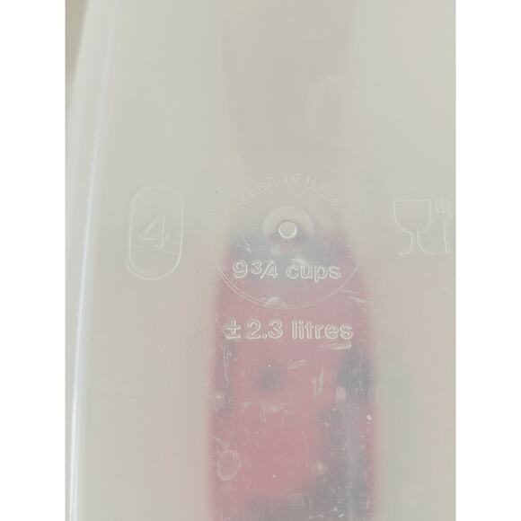 Tupperware Storage Container Set w/ Red Lid 2 Cups to 12 1/4 Cups USA x5 - Picture 8 of 16